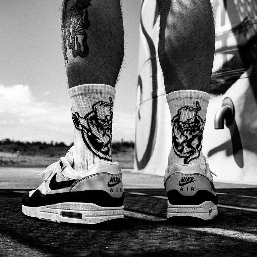 Thunderdome Monochrome Socks 2-pack - gabber hardcore merchandise