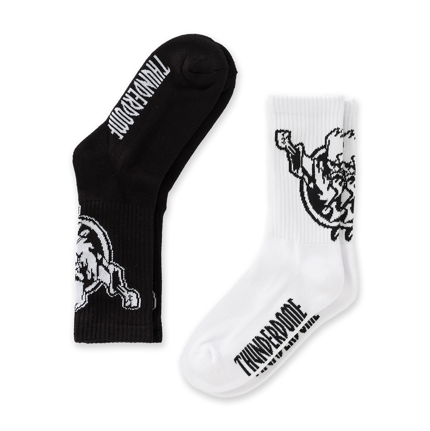 Thunderdome Monochrome Socks 2-pack - gabber hardcore merchandise