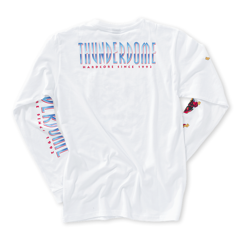 Thunderdome Original Longsleeve white - gabber hardcore merchandise
