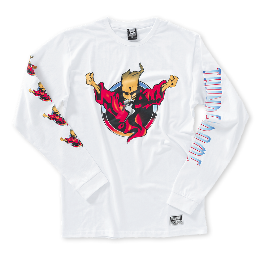 Thunderdome Original Longsleeve white - gabber hardcore merchandise