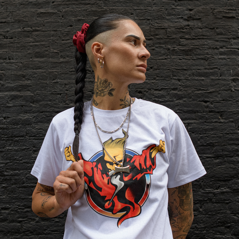 Thunderdome Original T-shirt white - gabber hardcore merchandise