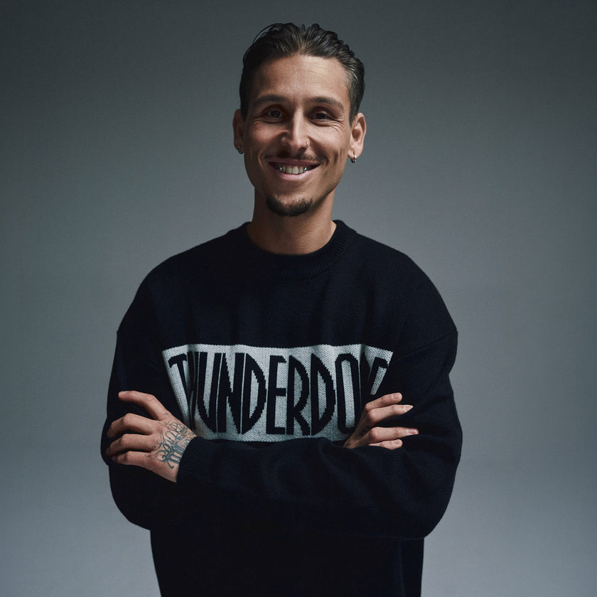 Thunderdome Monochrome Knitted sweater
