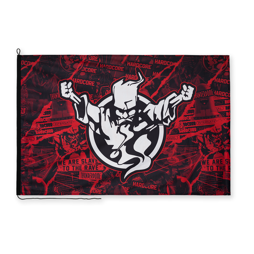 Thunderdome square flag black/red