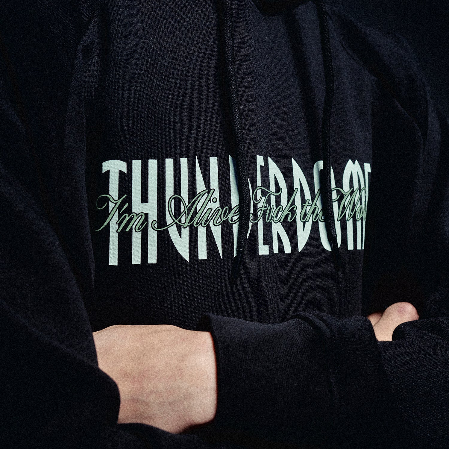 Thunderdome Hoodie Black – Heavyweight Oversized | Official