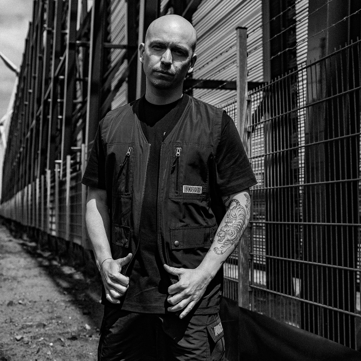 Thunderdome Monochrome Utility Jacket | Hardcore Gabber Jacket