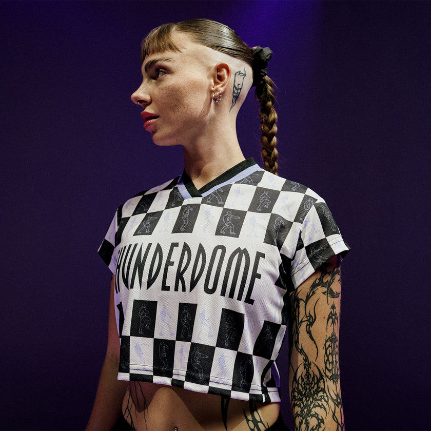 Thunderdome cropped Football T-shirt