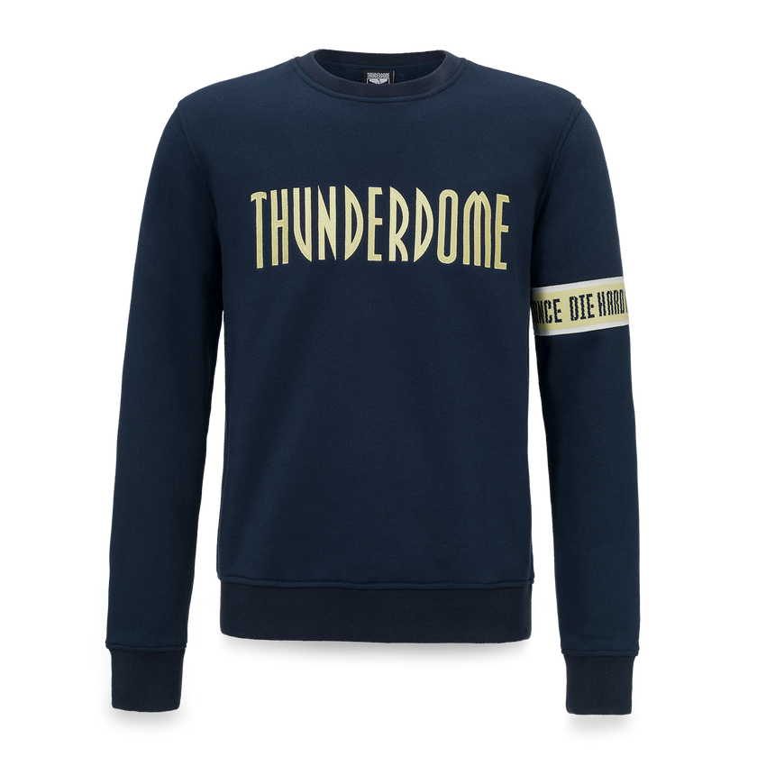 Thunderdome Crewneck blue/sand men - gabber hardcore merchandise