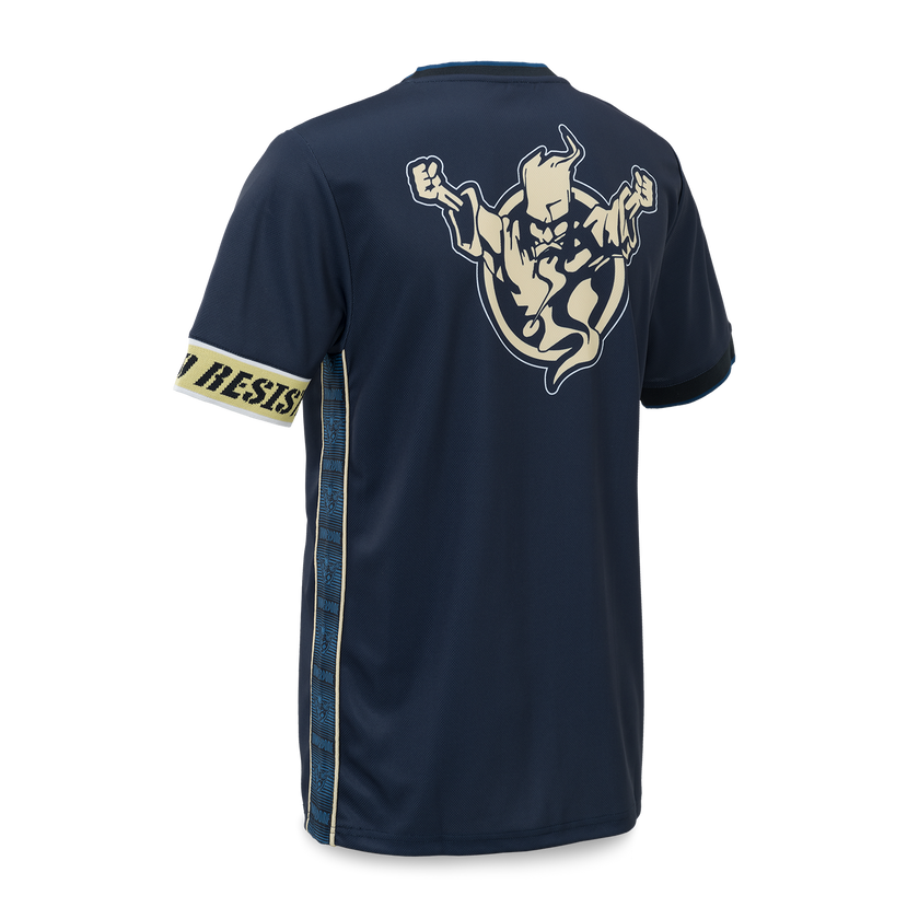 Thunderdome Football shirt blue/sand men - gabber hardcore merchandise
