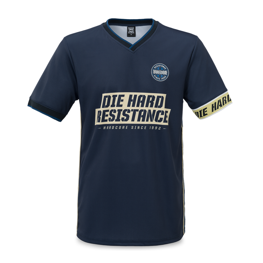 Thunderdome Football shirt blue/sand men - gabber hardcore merchandise