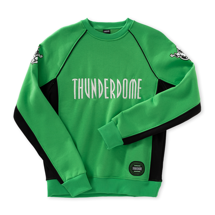 Thunderdome Green crewneck - gabber hardcore merchandise