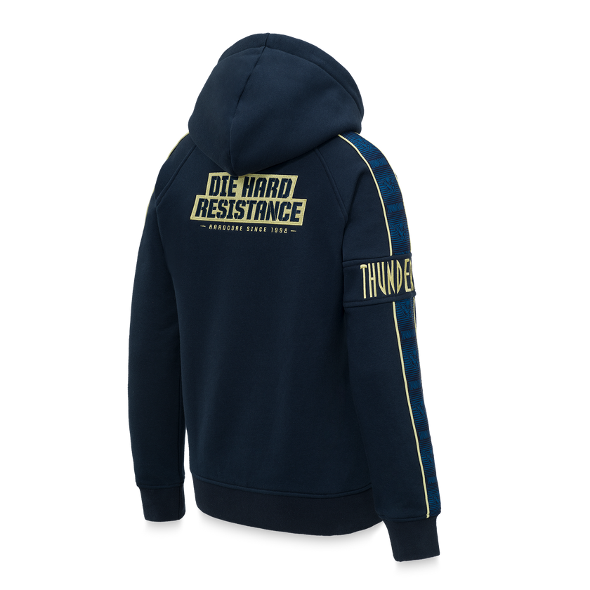 Thunderdome Hoodie blue/sand - gabber hardcore merchandise