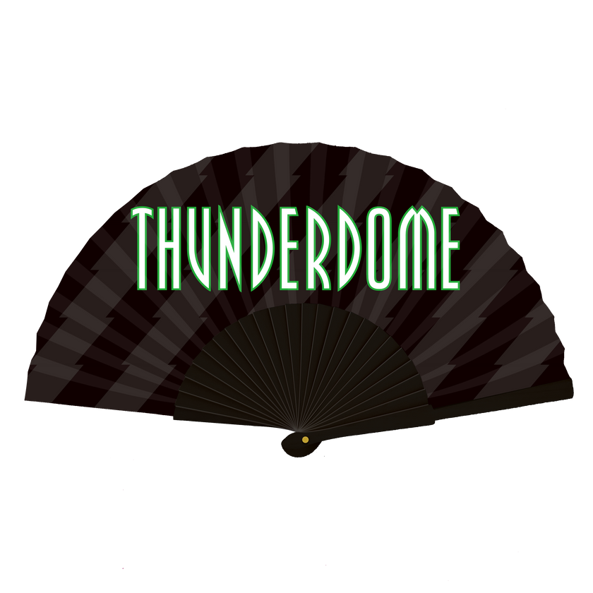 Thunderdome Lightning handfan - gabber hardcore merchandise