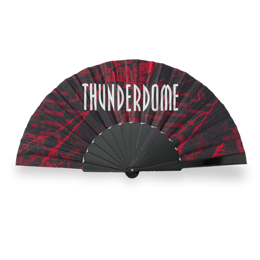 Thunderdome Red Handfan - gabber hardcore merchandise