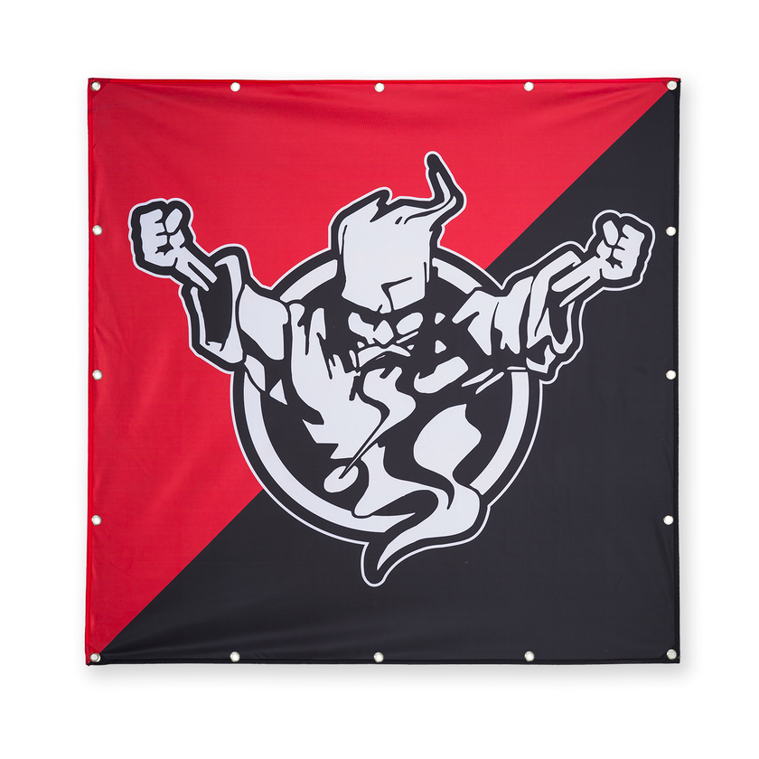 Thunderdome XXXL flag black/red - gabber hardcore merchandise