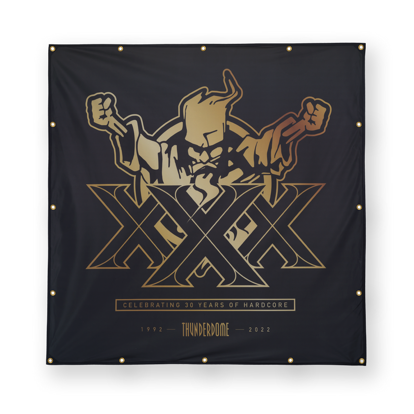 Thunderdome big event flag black - gabber hardcore merchandise