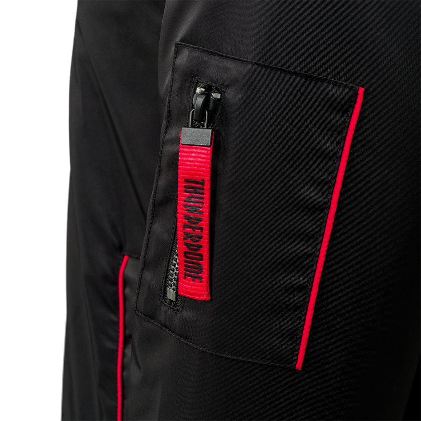 Thunderdome bomber jacket black/red - gabber hardcore merchandise