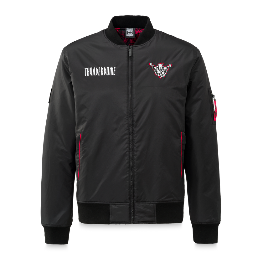 Thunderdome bomber jacket black/red - gabber hardcore merchandise
