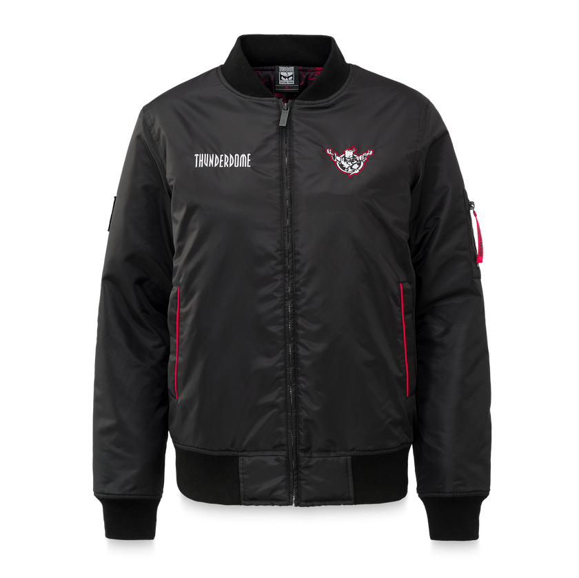 Thunderdome bomber jacket black/red - gabber hardcore merchandise