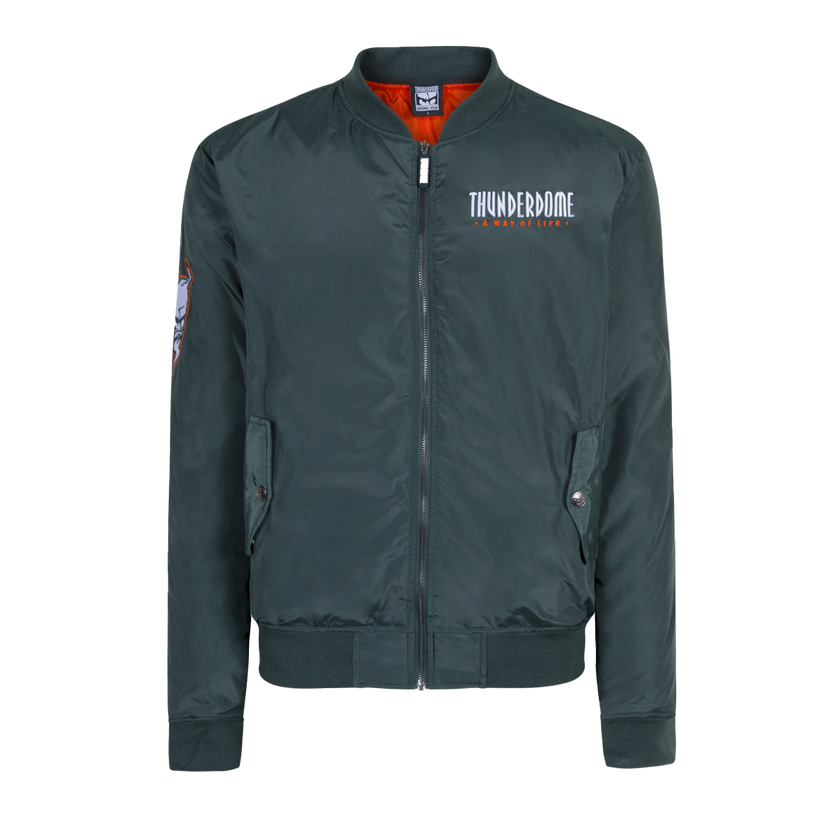 Thunderdome bomber jacket petrol - gabber hardcore merchandise