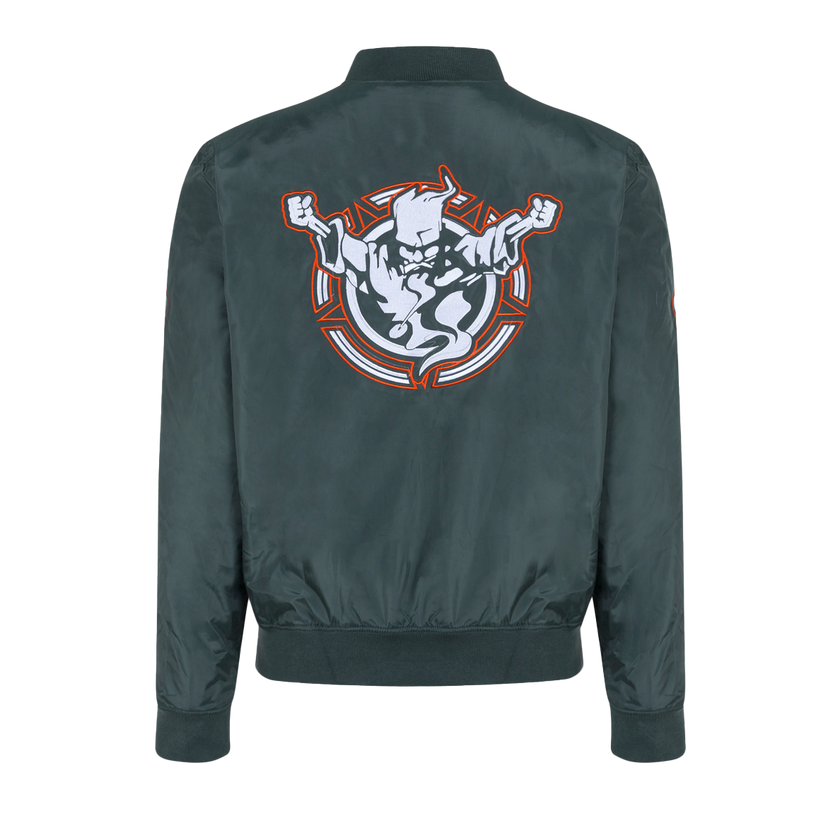 Thunderdome bomber jacket petrol - gabber hardcore merchandise