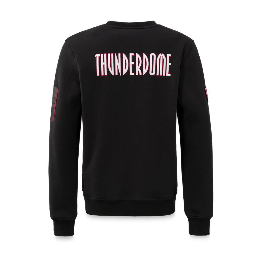 Thunderdome crewneck black/red - gabber hardcore merchandise