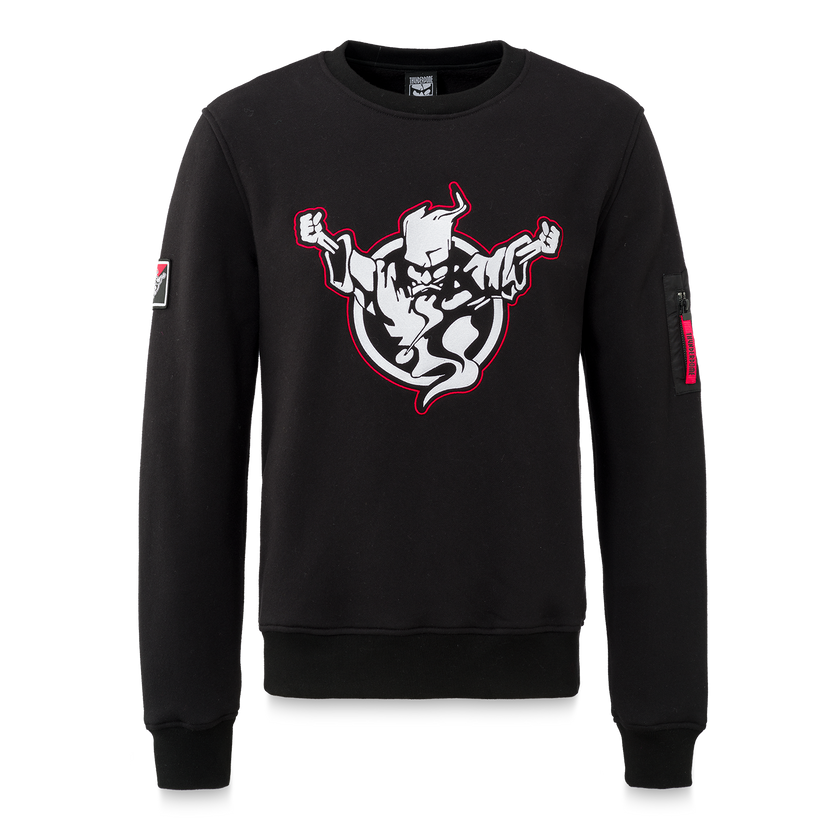 Thunderdome crewneck black/red - gabber hardcore merchandise