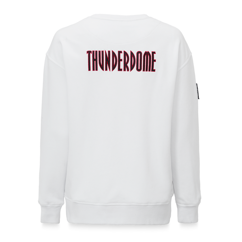 Thunderdome crewneck white/red - gabber hardcore merchandise