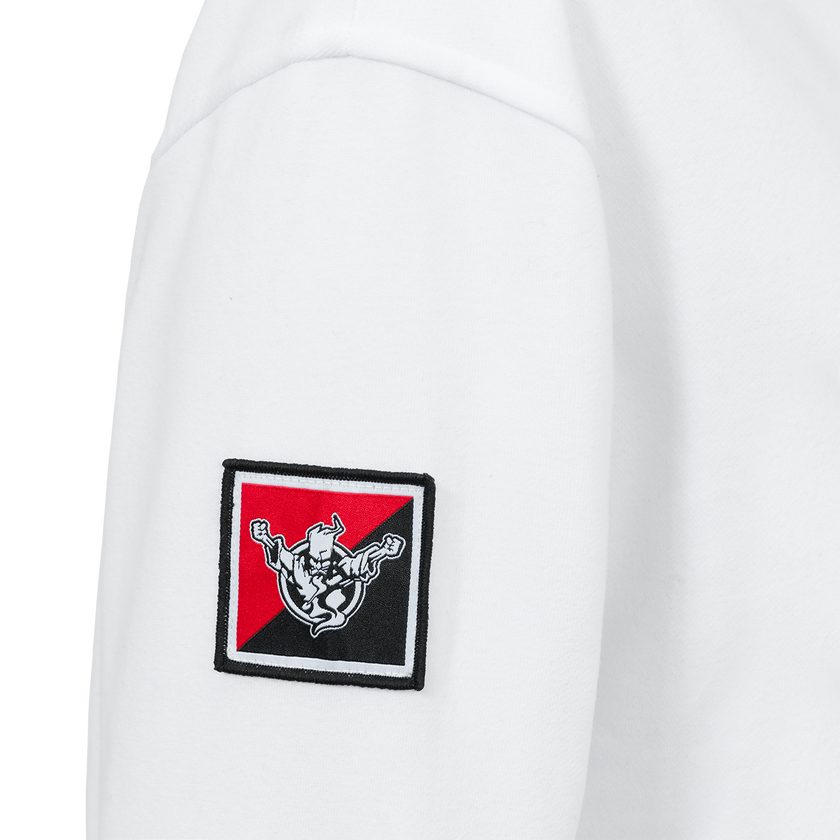 Thunderdome crewneck white/red - gabber hardcore merchandise