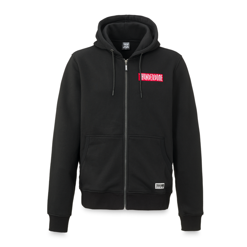 Thunderdome hooded men black - gabber hardcore merchandise