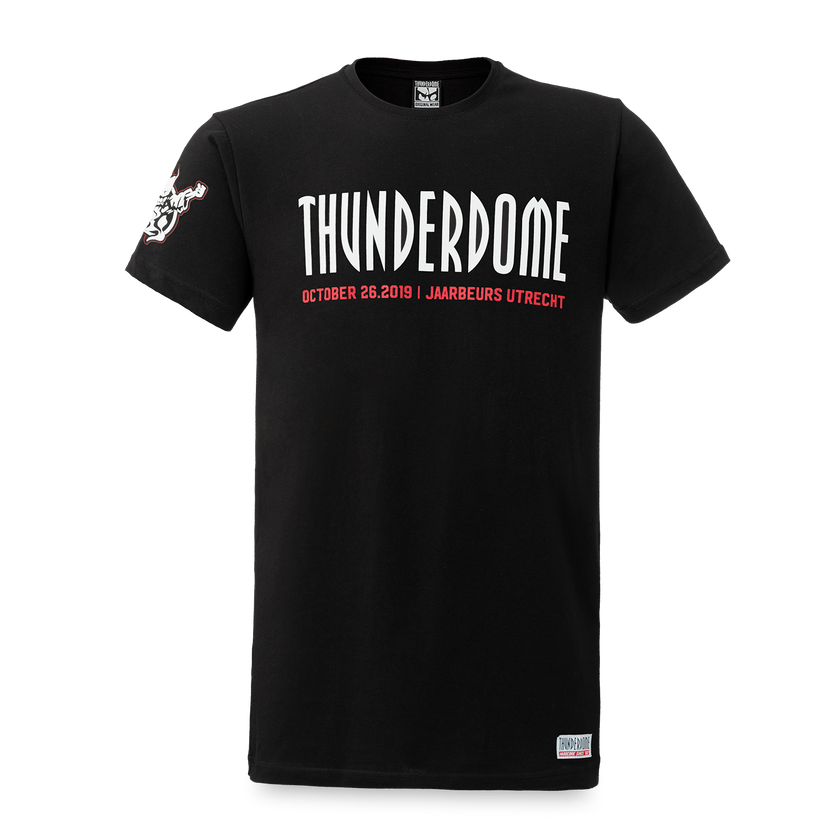 Thunderdome line-up t-shirt black/red - gabber hardcore merchandise