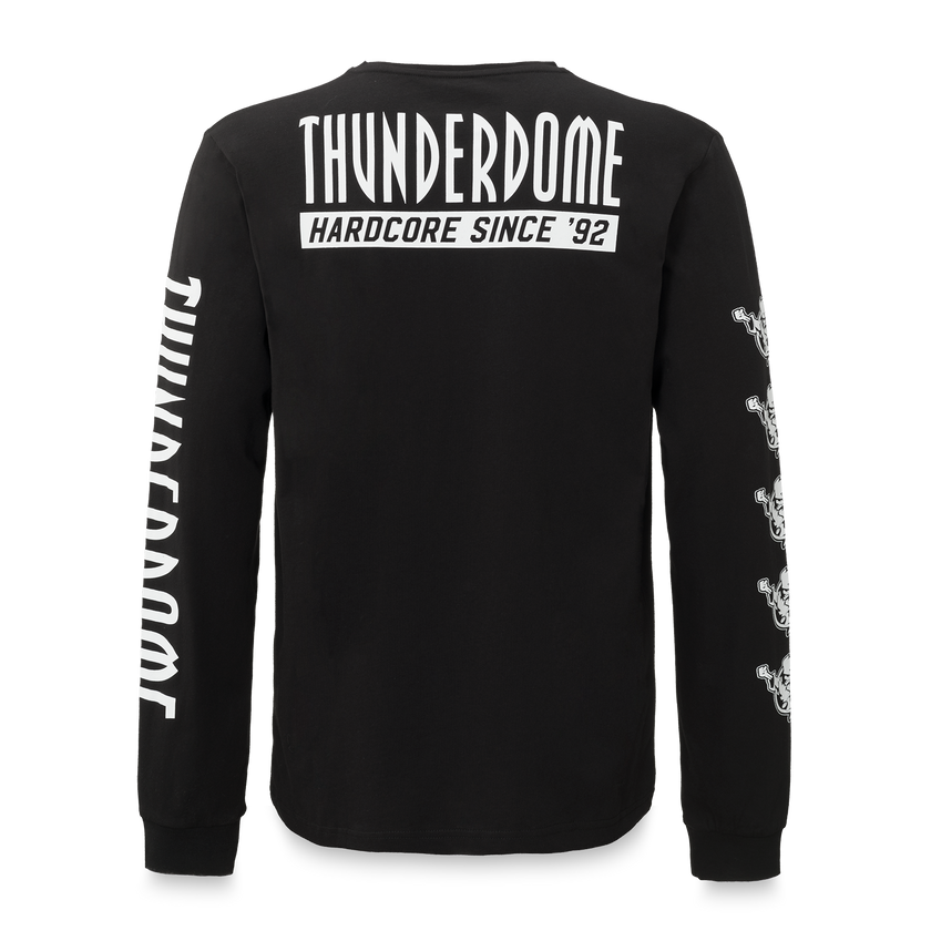 Thunderdome longsleeve black/white - gabber hardcore merchandise