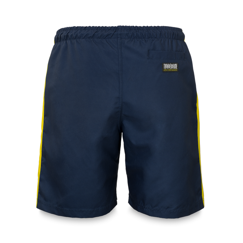 Thunderdome short navy/yellow - gabber hardcore merchandise