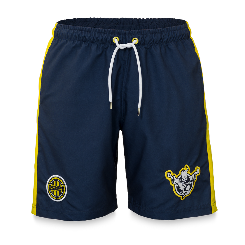 Thunderdome short navy/yellow - gabber hardcore merchandise