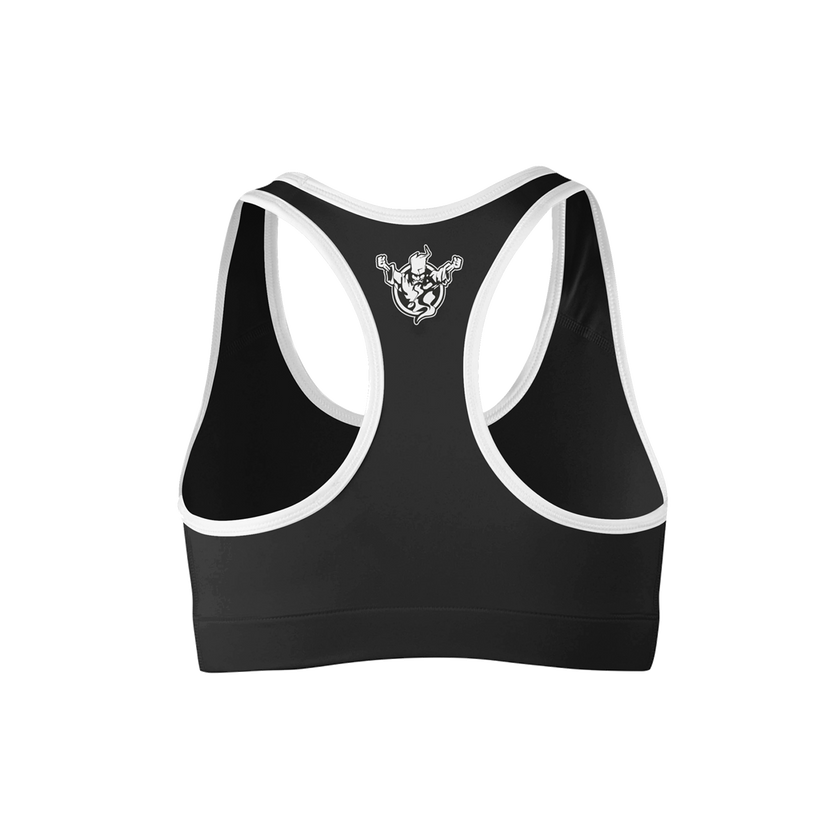 Thunderdome sport bra black/white - gabber hardcore merchandise