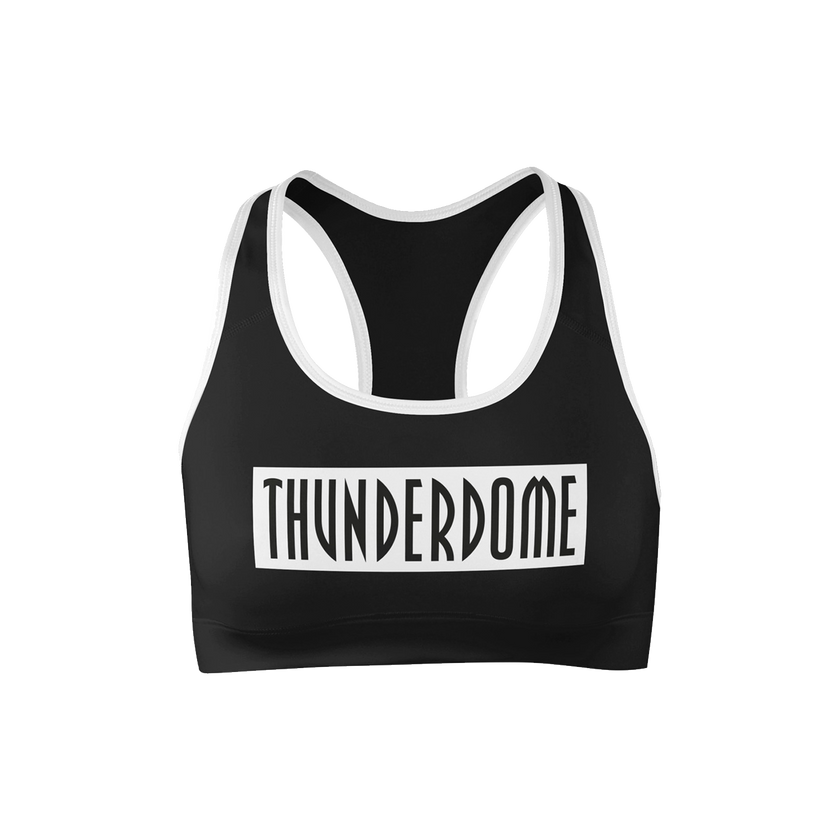 Thunderdome sport bra black/white - gabber hardcore merchandise