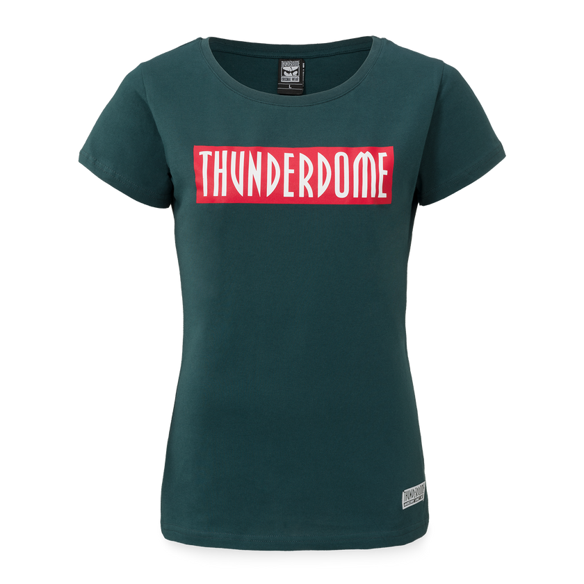 Thunderdome t-shirt teal/red - gabber hardcore merchandise