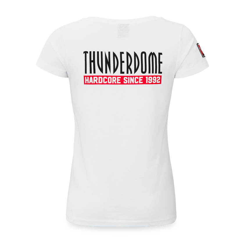 Thunderdome t-shirt white/red - gabber hardcore merchandise
