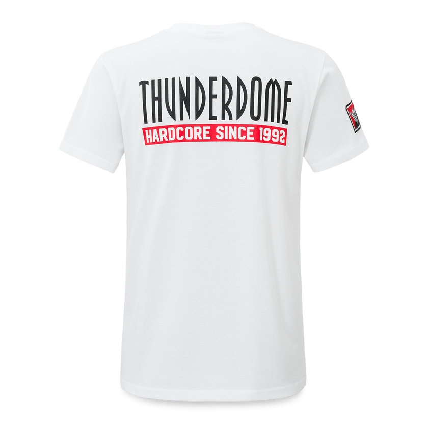 Thunderdome t-shirt white/red - gabber hardcore merchandise