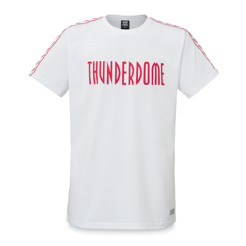 Thunderdome t-shirt white/red - gabber hardcore merchandise