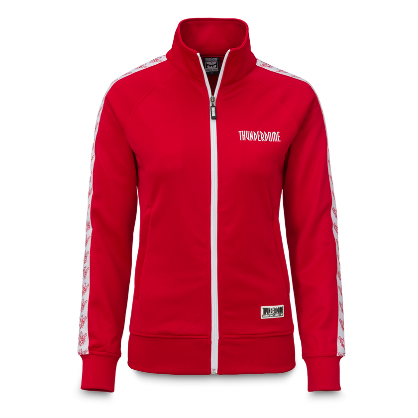 Thunderdome track jacket red/white - gabber hardcore merchandise