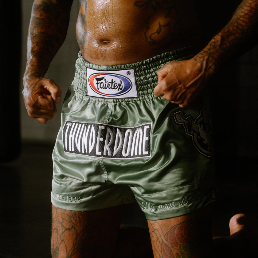 Thunderdome x Fairtex Green Muay Thai Shorts