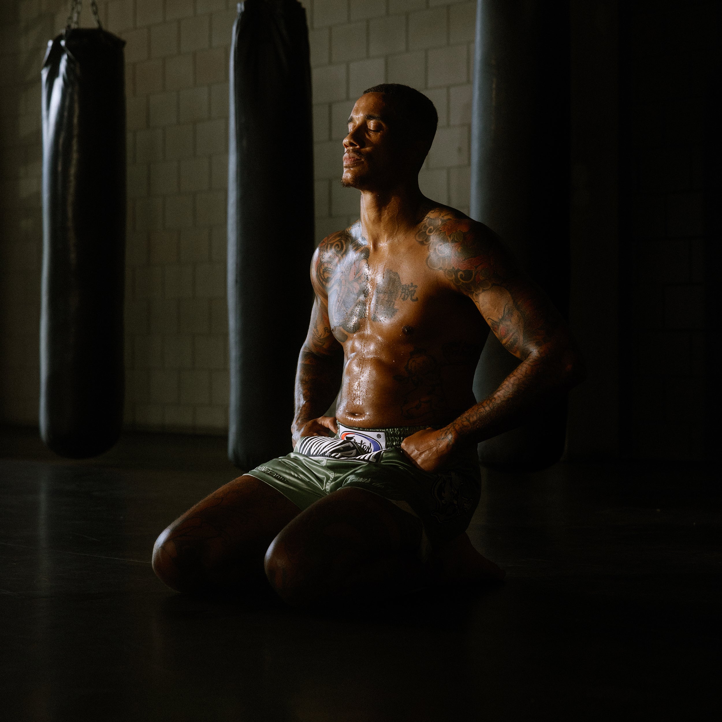 Thunderdome x Fairtex Green Muay Thai Shorts