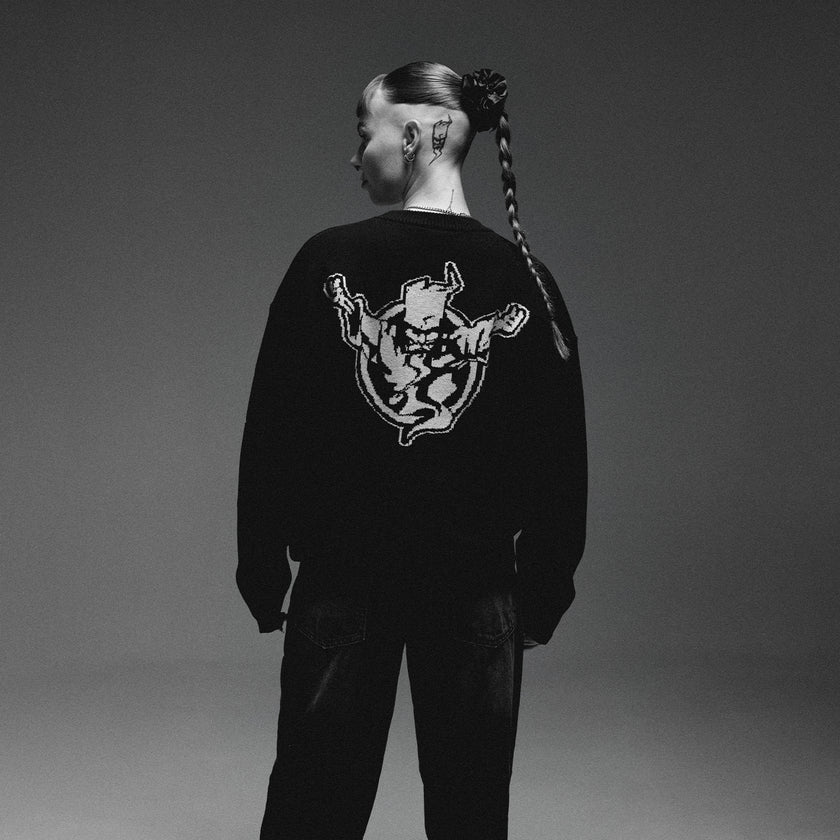 Thunderdome Monochrome Knitted sweater