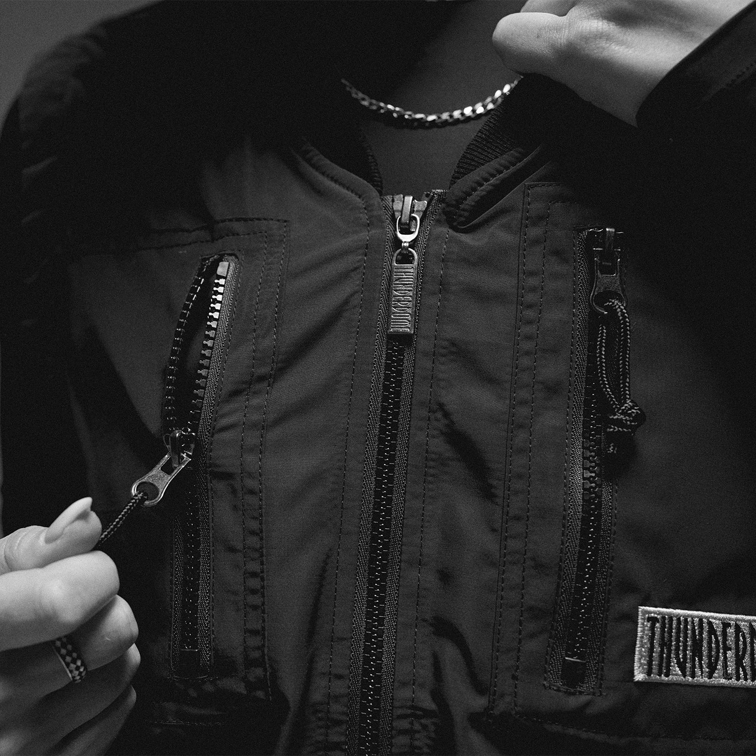 Thunderdome Monochrome Utility Jacket | Hardcore Gabber Jacket